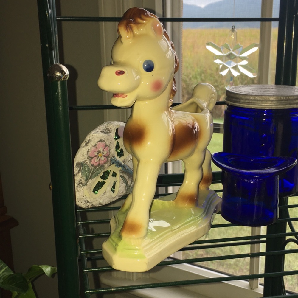 Vintage ceramic Remple “Frisky”pony planter (7024). - Picture 9 of 9